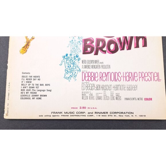 Vintage Unsinkable Molly Brown Vocal Selections Debbie Reynolds 1960 Song Book - Picture 2 of 9